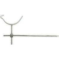 Cast Iron Beaded Half Round Gutter Rise andamp; Fall Bracket - 125mm Galvanised