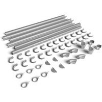 Galeco Steel Gutter Standard Shed Pack Apex Style Roof - 12x6 to 20x12 Galvanised
