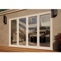 PVC Bifold Door Part Q Compliant - 3000mm White - 1 Left 3 Right