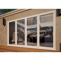 PVC Bifold Door - 3600mm White - 1 Left 3 Right