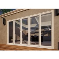 PVC Bifold Door - 3600mm White - 5 Left