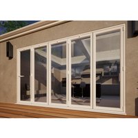PVC Bifold Door - 3600mm White - 5 Right