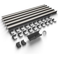 Galeco Square Industrial PVC Gutter Kit Black - 135mm