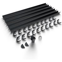 Galeco Steel Half Round Gutter Kit Black - 135mm Diameter