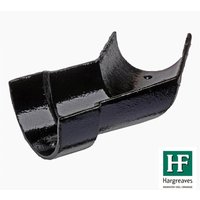 Cast Iron Deep Half Round Gutter Left Hand Angle - 135 Degree x 125mm Black