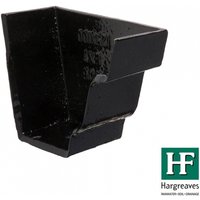 Cast Iron Moulded Ogee Gutter Right Hand External Stopend - 125mm Black
