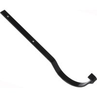 Cast Iron Beaded Half Round Gutter Top Rafter Bracket - 115mm Galvanised Black Painted