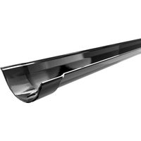 Cast Iron Beaded Half Round Gutter - 125mm x 1829mm Black