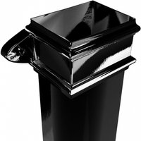 Cast Iron Rectangular Downpipe Eared - 100mm x 75mm x 914mm Black