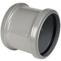FloPlast Industrial/ Xtraflo Downpipe Double Socket Coupling - 110mm Grey