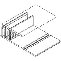 Aluminium Cladding Two Part Finishing Trim - 70mm x 5650mm Queensland Walnut