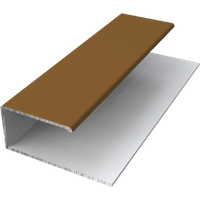 Naturale Cladding Aluminium J Edge Trim - 3mtr For Malted Oak - Pack of 2