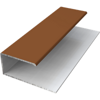 Naturale Cladding Aluminium J Edge Trim - 3mtr For Siberian Larch - Pack of 2