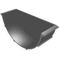 Aluminium Beaded Half Round Gutter Stopend - 114mm PPC Finish Anthracite Grey