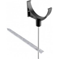 Cast Aluminium Half Round Gutter Rise and Fall Bracket - 125mm Black
