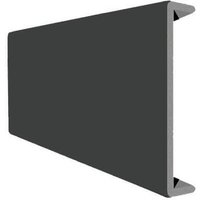 410mm Dark Grey Smooth Fascia Capping Board Double Ended - 10mm x 1.25mtr