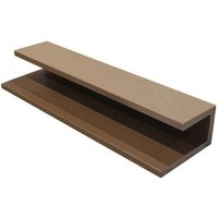 Standard Composite Panel Cladding J Trim - 3.6m x 40mm Teak