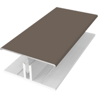 Naturale Cladding Two-Part Aluminium H Trim - 3mtr For Greyed Oak - Pack of 2