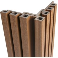 Composite Slatted Cladding Corner Trim - 3.6mtr Spiced Oak