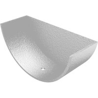 Cast Aluminium Half Round Gutter External Stopend - 100mm PPC