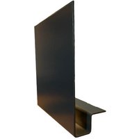 Aluminium Fascia J Profile Box End Assembly - 400mm x 2mm x 400mm Anthracite Grey