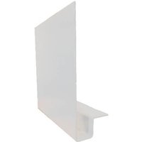Aluminium Fascia J Profile Box End Assembly - 400mm x 2mm x 400mm White