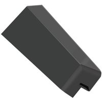 Dark Grey Smooth Fascia Double End Corner Trim - 600mm