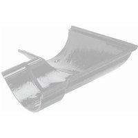 Cast Iron Beaded Half Round Gutter Left Hand Angle - 90 Degree x 150mm Primed