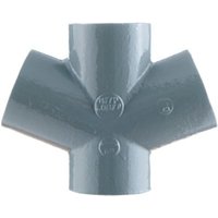 Halifax Cast Iron Drainage Double Branch - 69 Degree x 100mm and 100mm