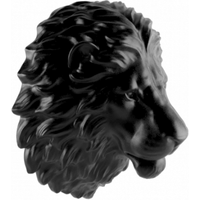 Aluminium Gutter Motif Lions Head Large - Black