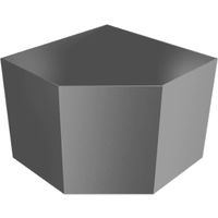 Aluminium Round Swaged Minerva Corner Hopper - 63mm PPC Finish Anthracite Grey