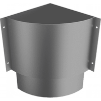 Aluminium Round Swaged Numina Corner Hopper - 76mm PPC Finish Anthracite Grey
