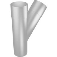 Aluminium Round Swaged Downpipe Single Branch - 135 Degree x 76mm PPC Finish