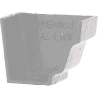Cast Iron H16 Ogee Gutter External Stopend - 150mm Primed