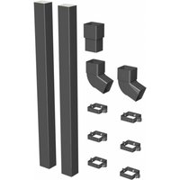 Galeco Square PVC Offset Downpipe Kit Galeco Grey - 80mm Diameter
