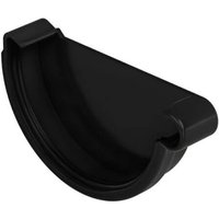 Galeco Industrial Gutter Right Stopend - 150mm Black
