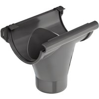 Galeco Industrial Gutter Running Outlet - 150mm Graphite