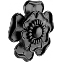 Aluminium Gutter Motif Rose - Black
