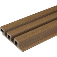Composite Slatted Cladding - 120mm x 2.5mtr Spiced Oak