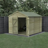 Forest Garden Shiplap Apex Shed – No Window Double Door – 8and#039; x 10and#039; Forest Garden Shiplap Apex Shed – No Window Double Door – 8and#039; x 10and#039;