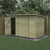 Forest Garden Shiplap Pent Shed – No Window – 10and#039; x 6and#039; Forest Garden Shiplap Pent Shed – No Window – 10and#039; x 6and#039;