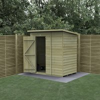 Forest Garden Shiplap Pent Shed – No Window – 6and#039; x 4and#039; Forest Garden Shiplap Pent Shed – No Window – 6and#039; x 4and#039;