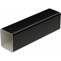 Square Large Downpipe - 80mm x 70mm x 4mtr Black