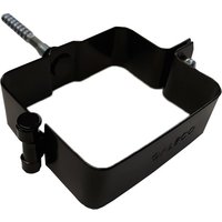 Square Large Downpipe Pipe Clip with Screw - 80mm x 70mm Black