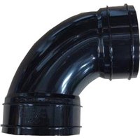 FloPlast Solvent Weld Soil Bend - 92.5 Degree x 110mm Black