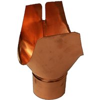 Copper Large Half Round Gutter Swiss Outlet - 100mm