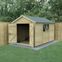 Forest Garden Tongue andamp; Groove Apex Shed – Double Door – 12and#039; x 8and#039; Forest Garden Tongue andamp; Groove Apex Shed – Double Door – 12and#039; x 8and#039;