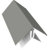 Naturale Cladding Two-Part Aluminium Corner Trim - 3mtr For Grey Cedar - Pack of 2