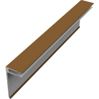 Naturale Cladding Aluminium Ventillator Cover Trim - 3mtr For Malted Oak - Pack of 2