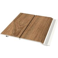 Foresta Wood Effect Cladding With V-Groove - 250mm x 5mtr Woodland Oak - Pack of 2